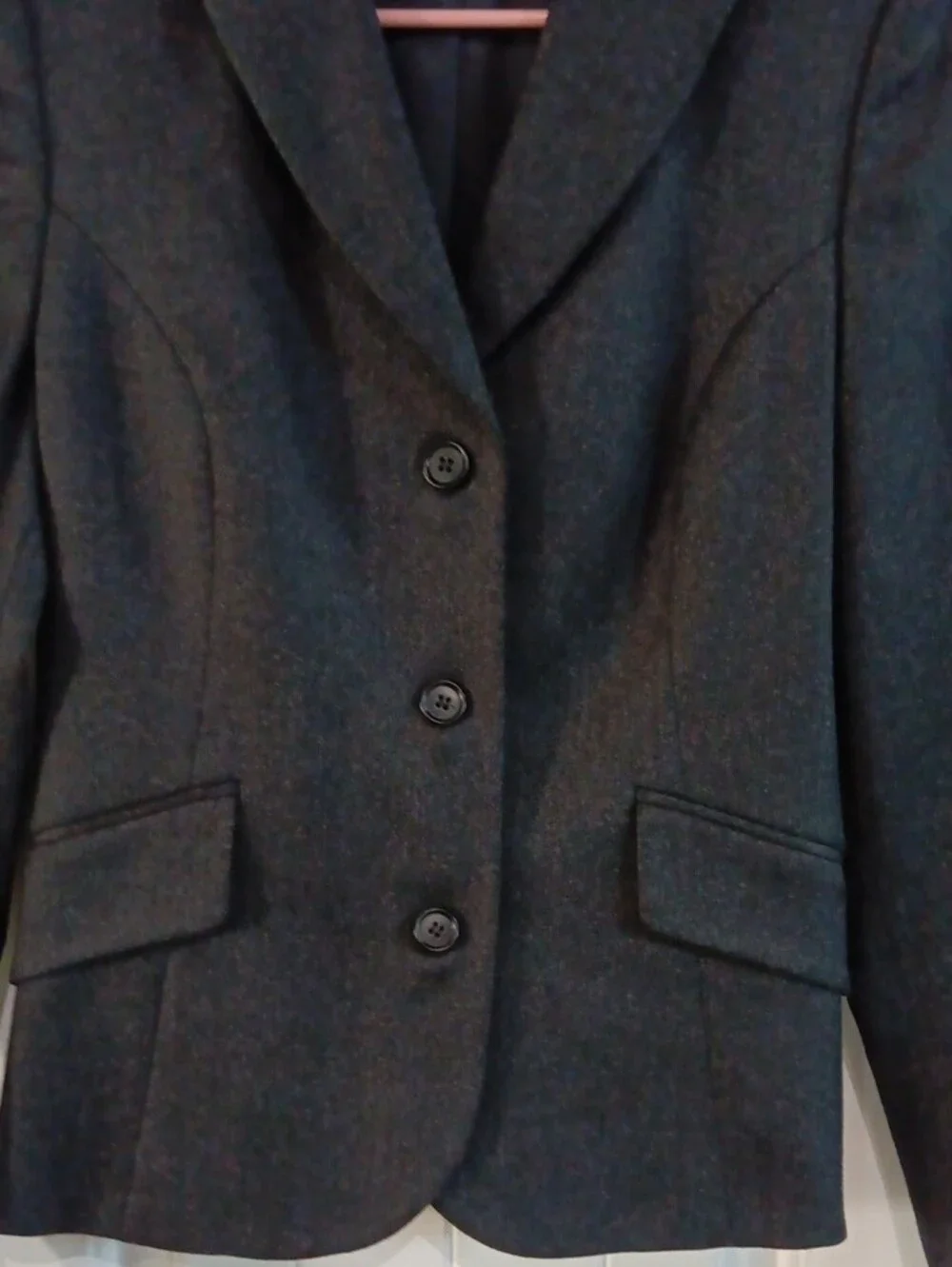 VTG United Colors of Benetton Gray Virgin Wool Stretch Blazer Jacket IT 40 US 4
